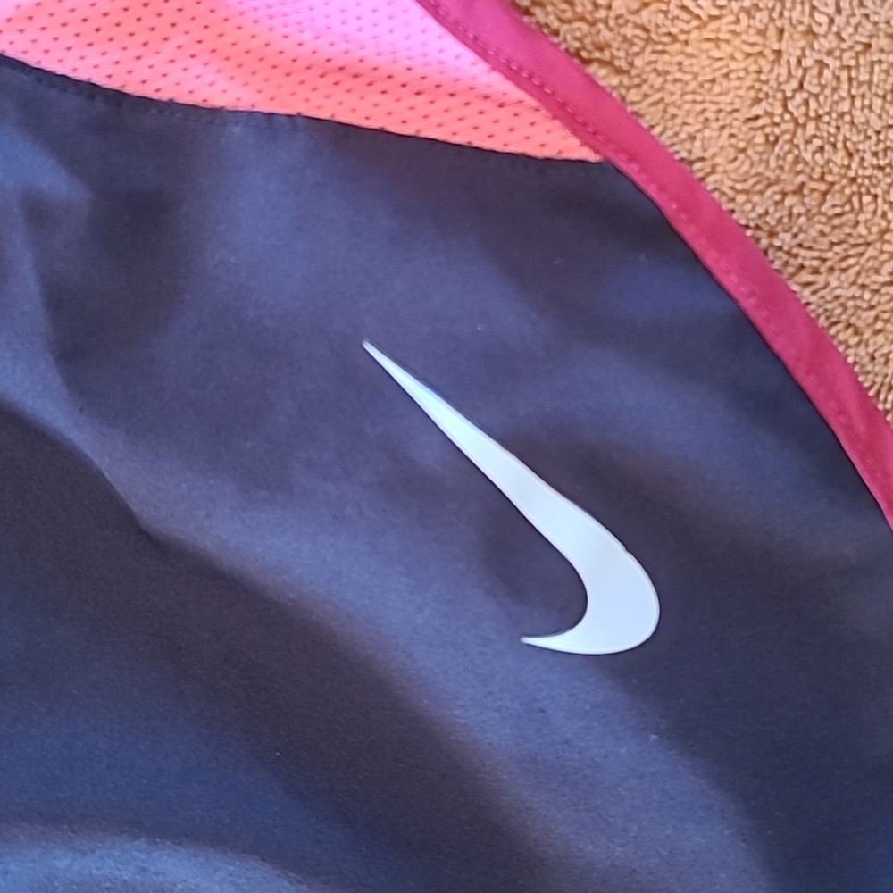 Nike Women's Black and Pink Athletic Shorts - Picture 2 of 6